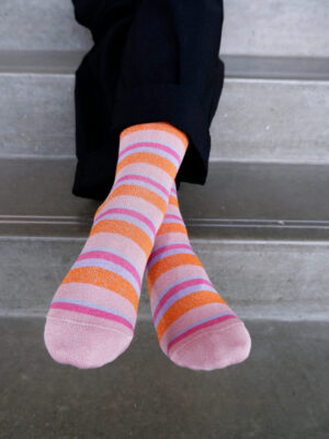 BCBRANDI striped sock Pink 2